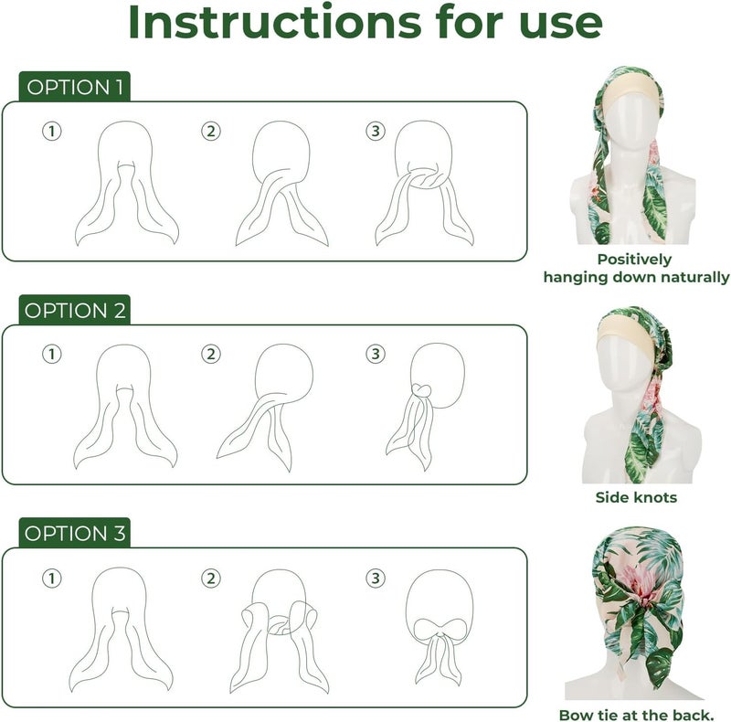 FADACHY Chemo Headwear for Women,Chemo Caps Lightweight for Summer with Head Scarf,Silky Soft Hair Turbans Fashion - Image 5